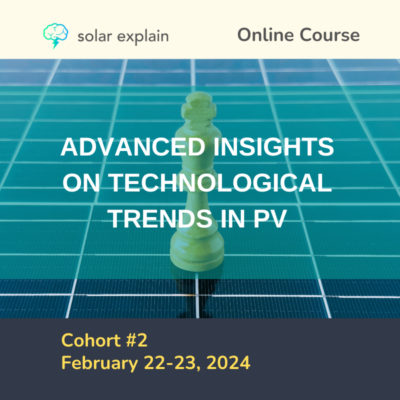 Course 1: Advanced Insights on Technological Trends in PV 2024